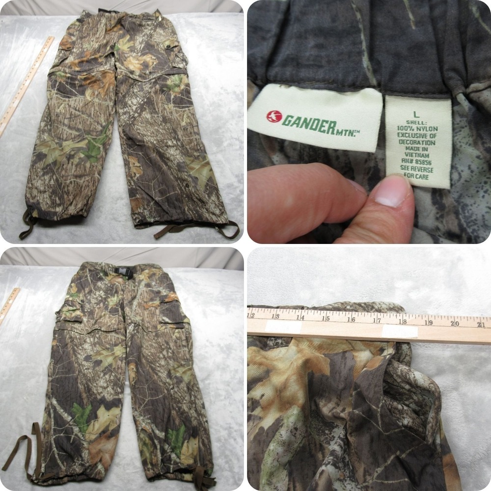 Mossy Oak Over‎ Pants Mens Large Camo Water Resistant Lightweight Scent Control